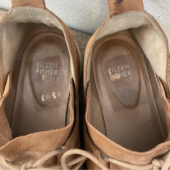 Eileen Fisher Kipling Tumbled Nubuck Sneakers, Wheat, Size 7.5 - Picture 5 of 6